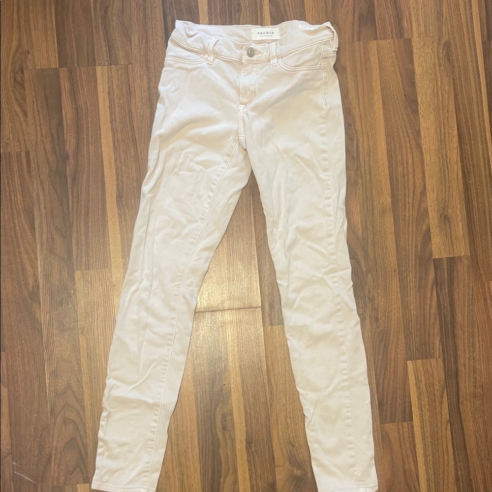PacSun Cream Women Jeggings